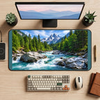 Rocky Mountain River Rapids desk mat — product mockup 2
