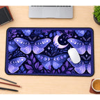 Purple Lunar Moth Garden desk mat — product mockup 1