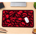 Crimson Skull Collage desk mat — product mockup 1