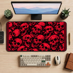 Crimson Skull Collage desk mat — product mockup 2