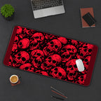 Crimson Skull Collage desk mat — product mockup 3
