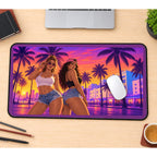 Palm City Sunset Duo desk mat — product mockup 1