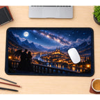 Starry Mountain City Overlook desk mat — product mockup 1