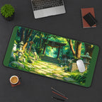 Sunlit Japanese Shrine Path desk mat — product mockup 3