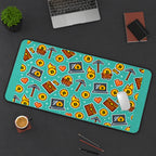Bitcoin Miner Doodle Pattern desk mat — product mockup 3