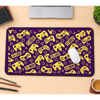Purple and Yellow Game Controllers desk mat — product mockup 1
