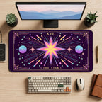 The Star Tarot Burst desk mat — product mockup 2
