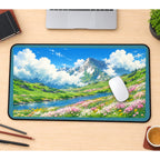 Alpine Wildflower Lake desk mat — product mockup 1