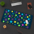 Neon Roleplaying Dice Pattern desk mat — product mockup 3
