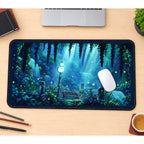 Glowing Forest Ruins desk mat — product mockup 1