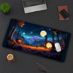 Starry Space Camp in the Pines desk mat — product mockup 3