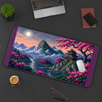 Pixel Pagoda and Blossom Lake desk mat — product mockup 3