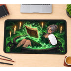 Witch in a Glowing Cauldron desk mat — product mockup 1
