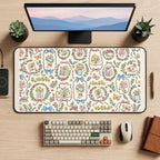 Bookish Garden Bows and Books desk mat — product mockup 2