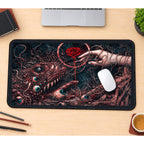 Eldritch Eyes and Red Rose desk mat — product mockup 1