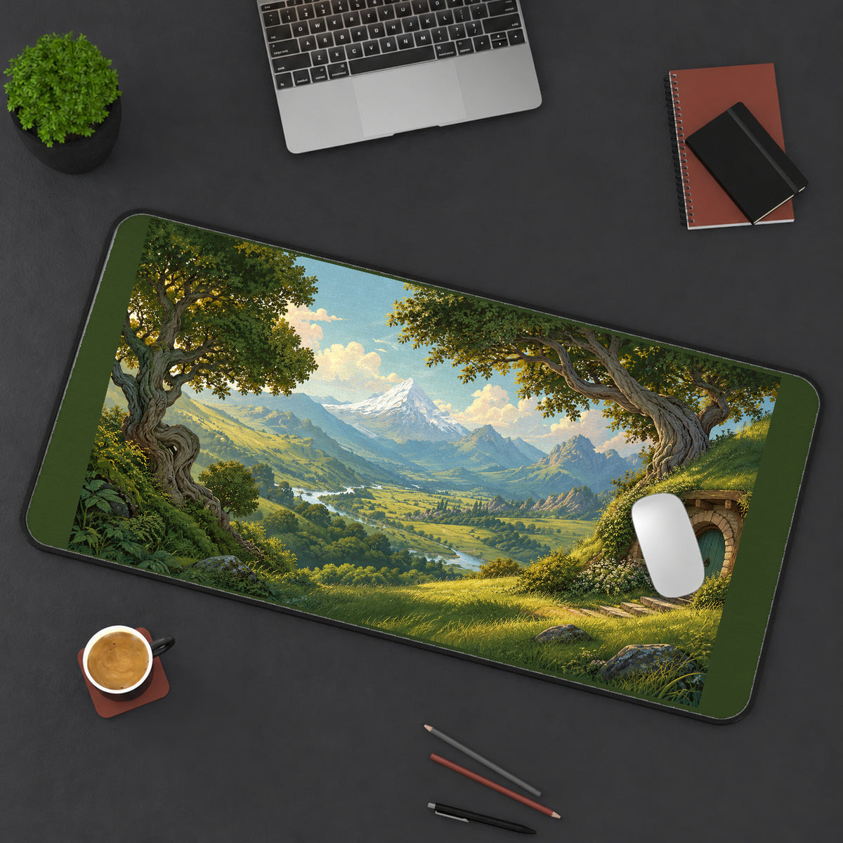 Round Door Mountain Valley desk mat — product mockup 3
