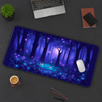 Purple Firefly Woodland desk mat — product mockup 3