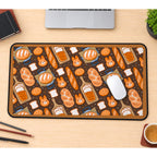 Cute Bunny Bread and Pastries desk mat — product mockup 1