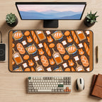 Cute Bunny Bread and Pastries desk mat — product mockup 2
