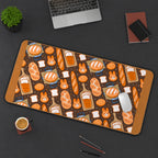 Cute Bunny Bread and Pastries desk mat — product mockup 3