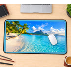 Tropical Palm Beach View desk mat — product mockup 1
