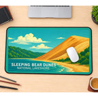 Sleeping Bear Dunes Scenic Poster desk mat — product mockup 1