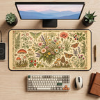 Vintage Woodland Field Guide desk mat — product mockup 2