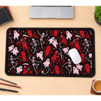 Pink Ghosts and Red Reapers desk mat — product mockup 1