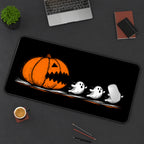 Pumpkin Chasing Little Ghosts desk mat — product mockup 3