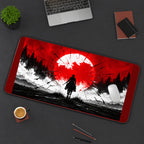 Western Rider Before a Red Sun desk mat — product mockup 3