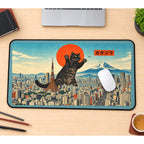 Giant Tabby Above Tokyo desk mat — product mockup 1