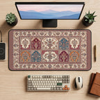 Patchwork Persian Rug Motifs desk mat — product mockup 2