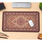 Dusty Rose Antique Rug Medallion desk mat — product mockup 1