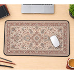 Faded Cream Persian Rug Pattern desk mat — product mockup 1