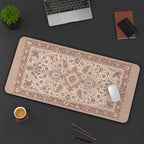 Faded Cream Persian Rug Pattern desk mat — product mockup 3