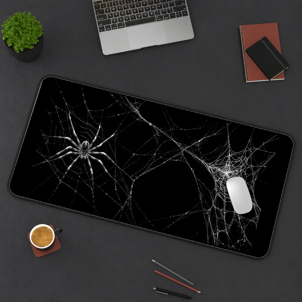 Spider and White Webs desk mat — product mockup 3