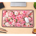 Pink Peony and Rose Garden desk mat — product mockup 1