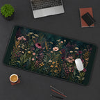 Dark Wildflower Meadow desk mat — product mockup 3