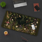 Dark Woodland Mushroom Wreath desk mat — product mockup 3