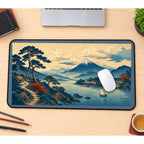 Mount Fuji and Blue Lake desk mat — product mockup 1