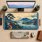 Mount Fuji and Blue Lake desk mat — product mockup 2