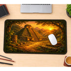 Jungle Pyramid at Sunset desk mat — product mockup 1