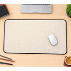 Beige Woven Look Texture desk mat — product mockup 1