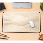 Soft Beige Flowing Waves desk mat — product mockup 1