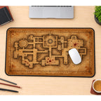 Antique Dungeon Floor Map desk mat — product mockup 1