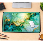 Teal and Emerald Marble desk mat — product mockup 1