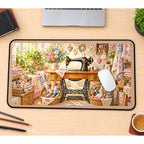 Vintage Sewing Room desk mat — product mockup 1
