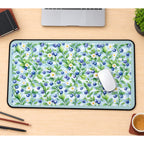 Blueberries and White Daisies desk mat — product mockup 1