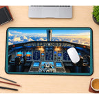 Cockpit Above Golden Clouds desk mat — product mockup 1