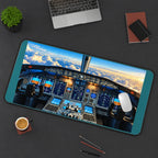 Cockpit Above Golden Clouds desk mat — product mockup 3